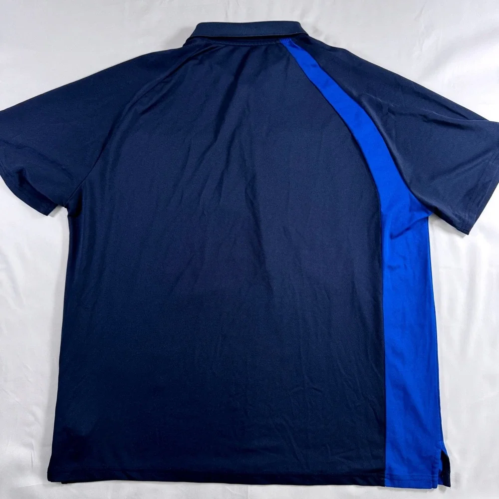 Ralph Lauren Performance Polo Shirt Men XL Navy Blue Big Pony Colorblock Stretch